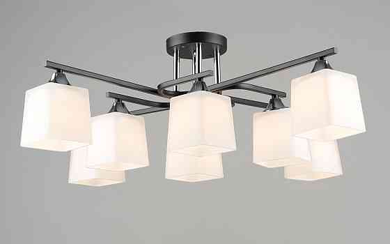 SIRIUS Люстра стельова Sirius B N6194/8 BK+CH на 8 плафонів Коломия