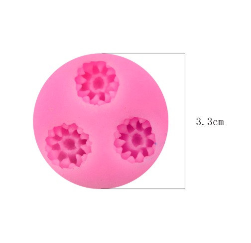Молд силиконовый Цветочки 33 мм розовый Киев - изображение 4