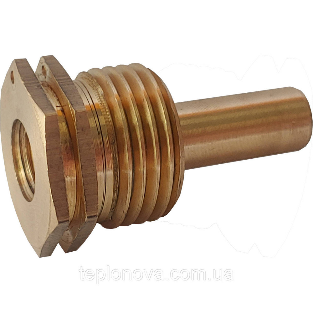 Погружная гильза для датчика температуры латунная 1/2″ ЗР х М10 штампованная длина 40мм А07013А VA Черновцы - изображение 4