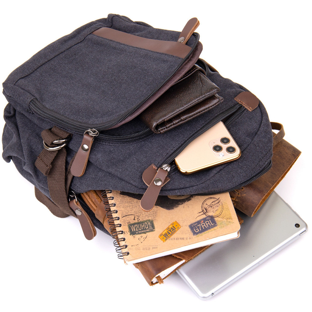 Рюкзак текстильний унісекс Vintage 20600 Чорний Київ - фото 8