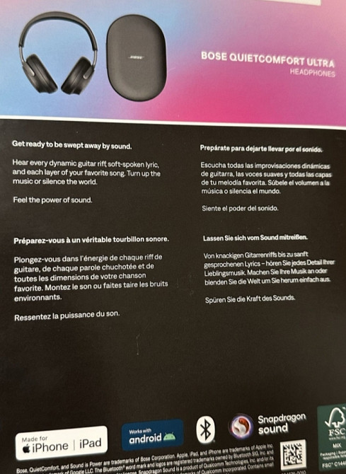 Наушники с микрофоном BOSE QuietComfort Ultra Headphones Black. Киев - изображение 1