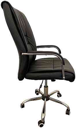 Офісне крісло керівника Tehforward Houston хром Anyfix Чориний Дніпро