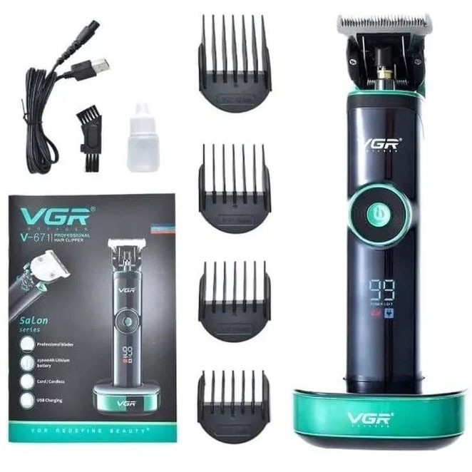 Многофункциональная аккумуляторная машинка для стрижки VGR V-671, Практичная машинка для стрижки волос NY-28 Львов - изображение 10