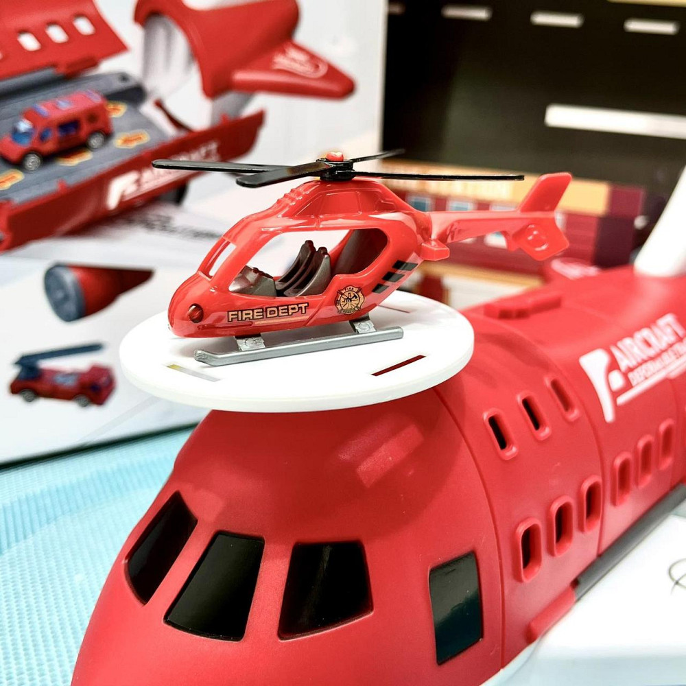 Літак паркування з машинками 4шт з музикою Червоний (8825A) Чернигов - изображение 7