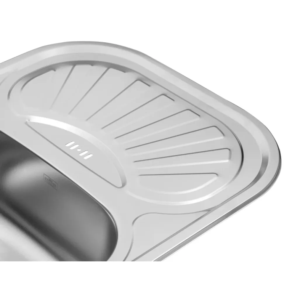 Кухонна мийка з нержавіючої сталі Kroner KRP Satin - 75х49 (0.8 мм) Київ - фото 6