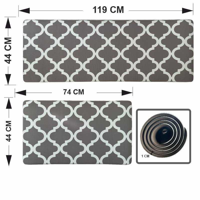 Набор коврики кухонные Lovely Svi 2 шт: 44 x74 x1см и 44 x119 x1см Серый Киев - изображение 3