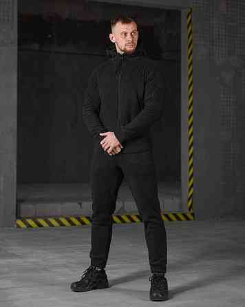 Флісовий спортивний костюм чорний ВТ4792 Одеса