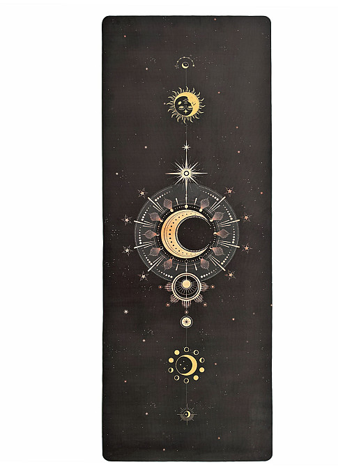 Килимок для йоги EasyFit BlackMoon (замша-каучук) чорний Коломия - фото 2