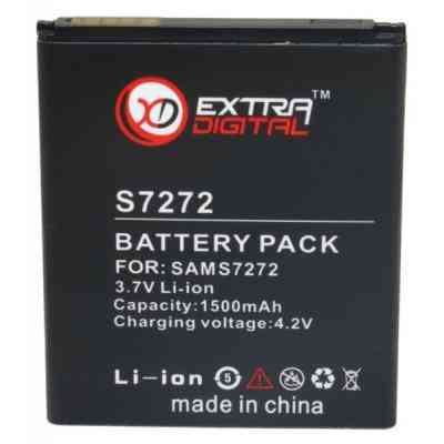 Аккумуляторная батарея Extradigital Samsung Galaxy Ace 3 Duos (1500 mAh) (BMS6298) Винница