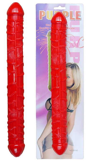 Двойной фаллоимитатор Boss Series: Flexible Double Dong Red, BS6700090 Sex Aura Киев - изображение 2