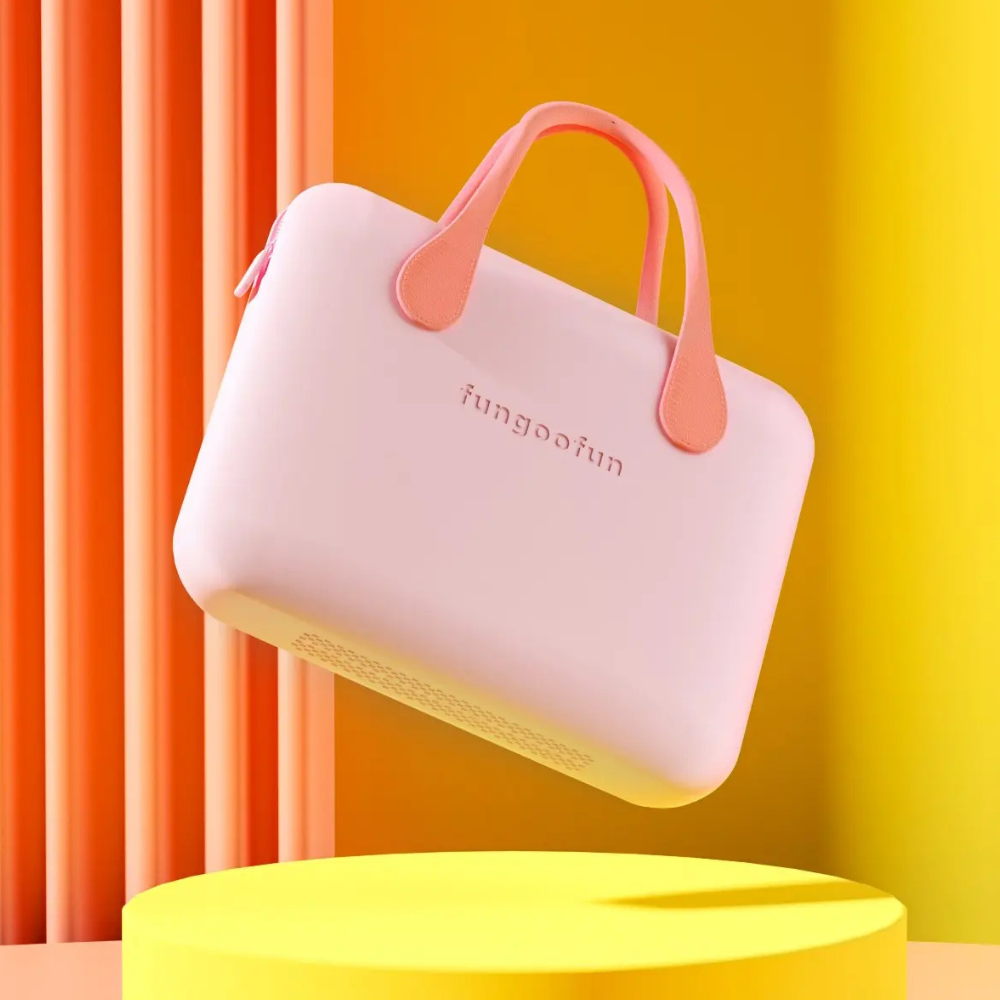 Сумка для ноутбука или планшета 16 дюймов Fungoofun, силиконовая,EVA влагостойкая, противоударная,розовая Каменец-Подольский - изображение 1