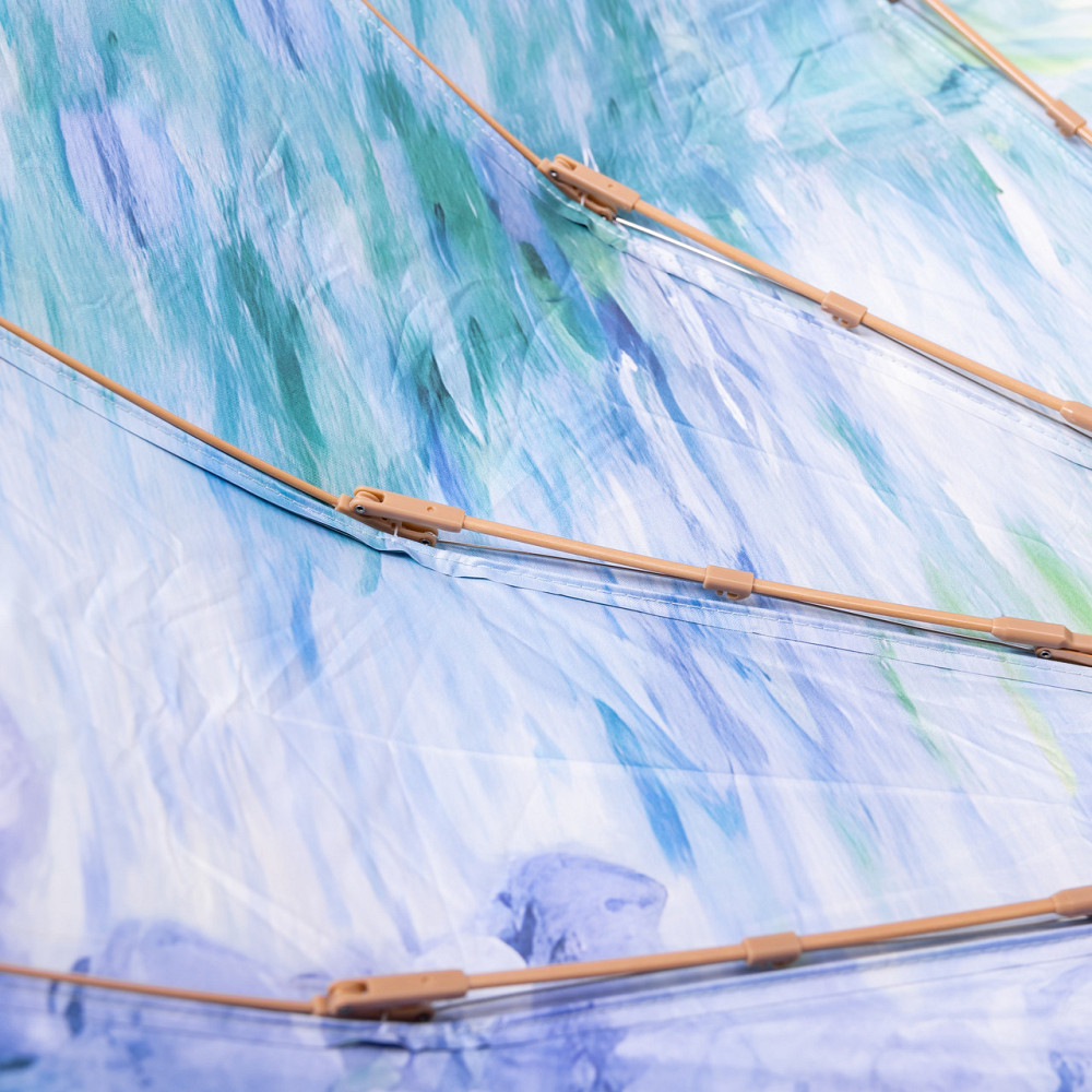 Парасолька механічна з принтом надійна з поліестеру діаметр 99 см Блакитна HP-23-3BL Коломыя - изображение 6