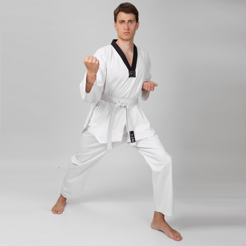 Кімоно для тхеквондо (добок) MATSA MA-0018 (зріст 149-190) Вишневе - фото 1