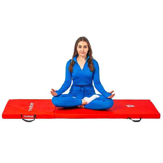 Мат гимнастический THUNDER MG-02, 180 x 60 x 5 см, красный Киев