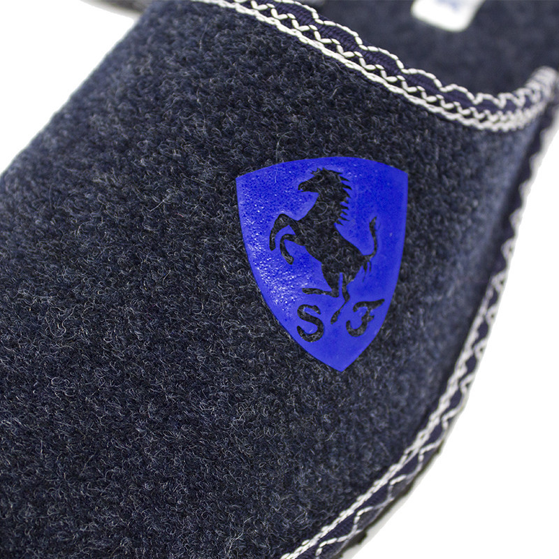 Тапочки чоловічі кімнатні повсть "SF" синій закритий носок повсть Одеса - фото 5