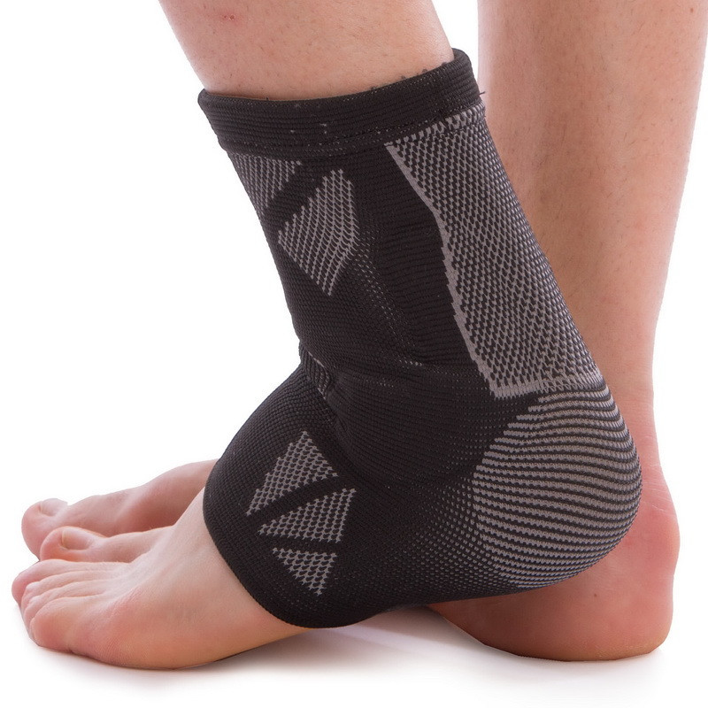 Бандаж на голеностоп с силиконовой вставкой ST-2590 Вишнёвое - изображение 3