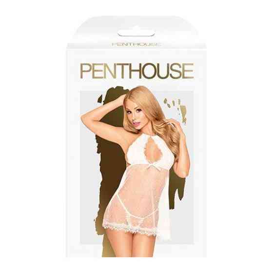 Комплект сорочка у стилі 60-х та трусики з доступом Penthouse - Libido Boost White L/XL Sex Aura Київ