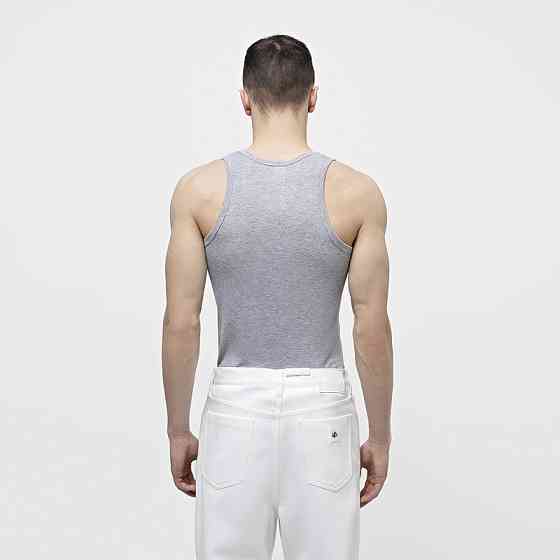 Майка чоловіча з бавовни 100% бавовна Lans 11/002 4XL, Натільний, Сірий Київ