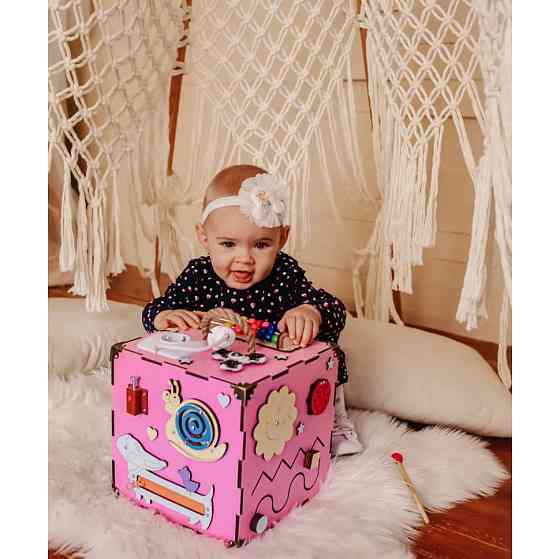 Развивающая игрушка Бизикуб Temple Group TG200162 23х23х23 см Розовый Винница