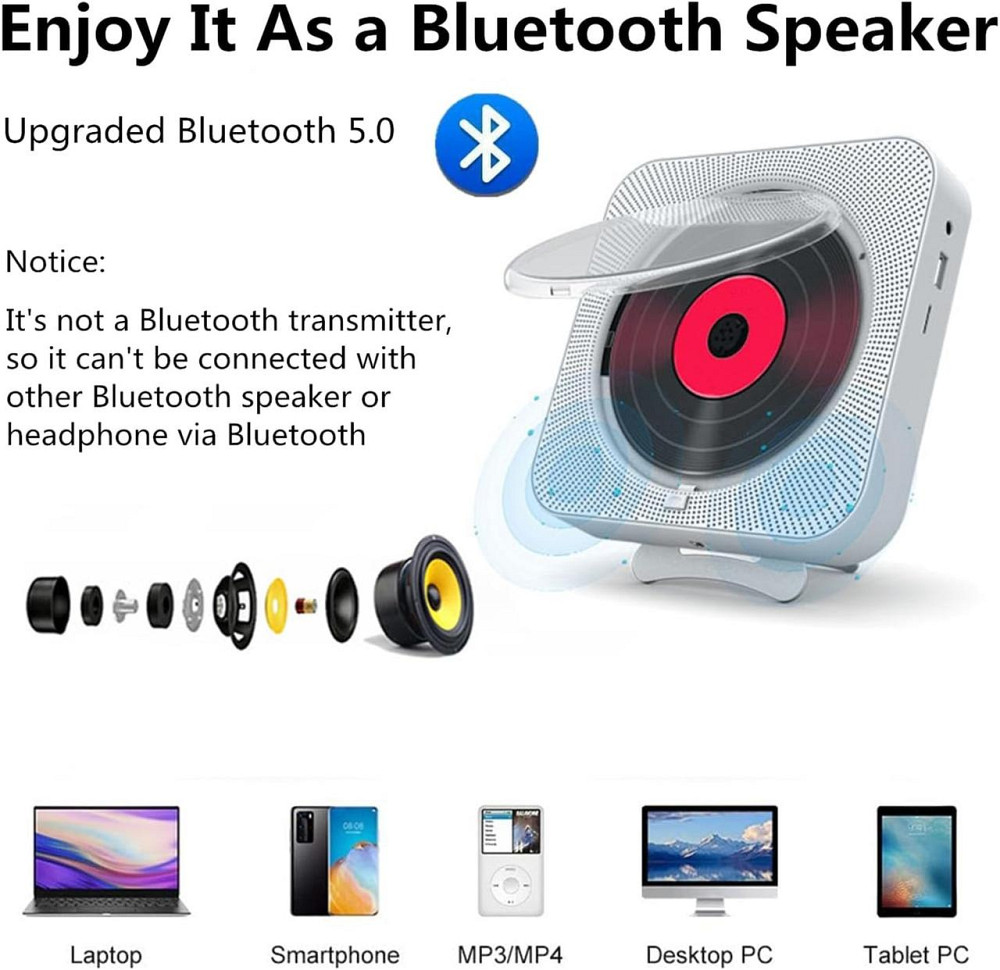 Аудиосистема HiFi Wall Mountable Adirigo CD-плеер USB Bluetooth FM Radio MP3 Днепр - изображение 3