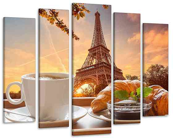Модульная картина Утро в Париже Art-303_5 ( 80х118см ) 99x140 см Киев