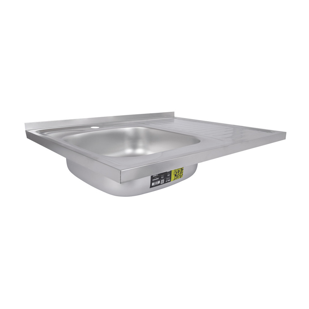 Кухонная мойка Brinex 6080-L 0,6 мм Satin (BRIN6080LSAT06) Киев - изображение 4