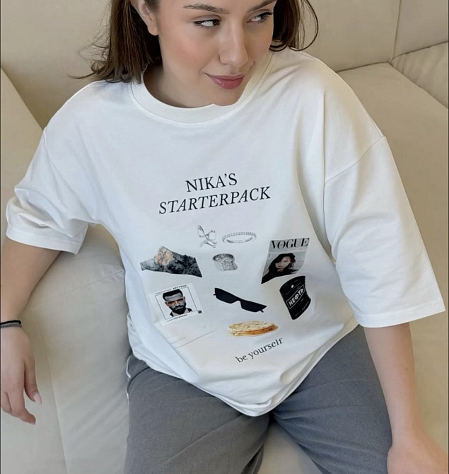 Персонализированная футболка “Starter Pack” с индивидуальным дизайном XXL, Графитовый Черновцы - изображение 1