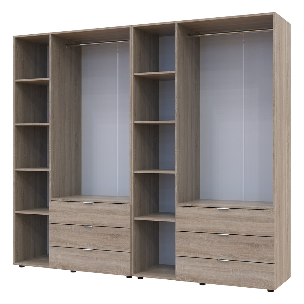 Комплект шаф для одягу Doros Гелар (2 шт.) 232,4х49,5х203,4 см Дуб сонома (DRS-011112) Львів - фото 4