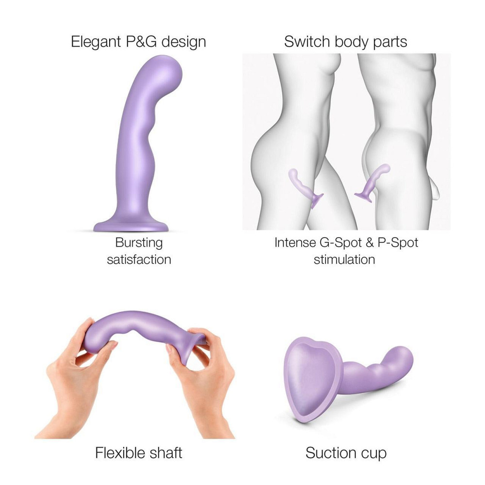 Насадка для страпона Strap-On-Me Dildo Plug P&G Lilas Metallic S Sex Aura Київ - фото 3