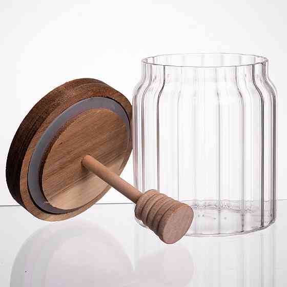 Медовниця скляна з кришкою і ложкою 500 (мл) 64486-5 Коломыя