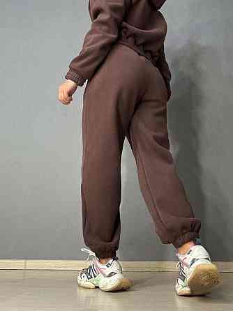 Костюм жіночий Joy One 80990 утеплений на флісі худі зі штанами коричневий, коричневий, M Київ