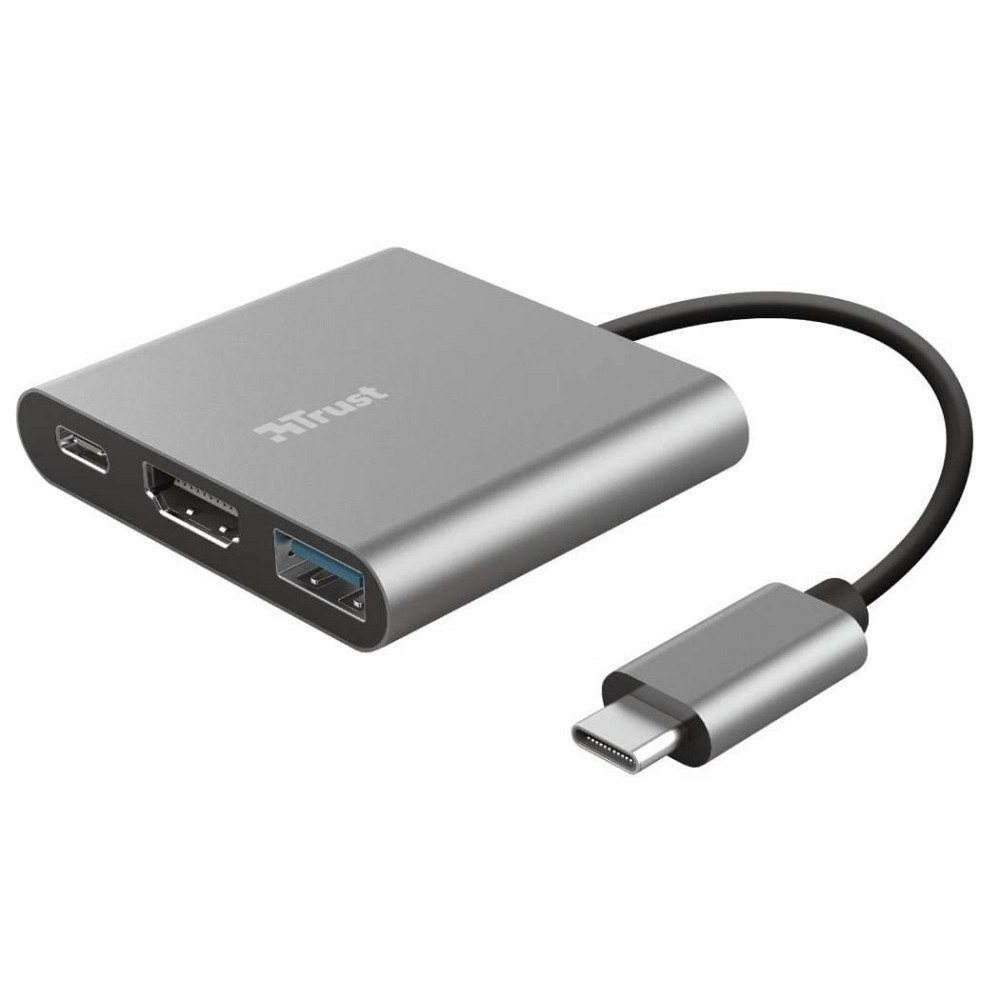 USB-хаб Trust Dalyx Aluminium USB Type-C 3-в-1 (23772) ( Сріблястий ) Харків - фото 1