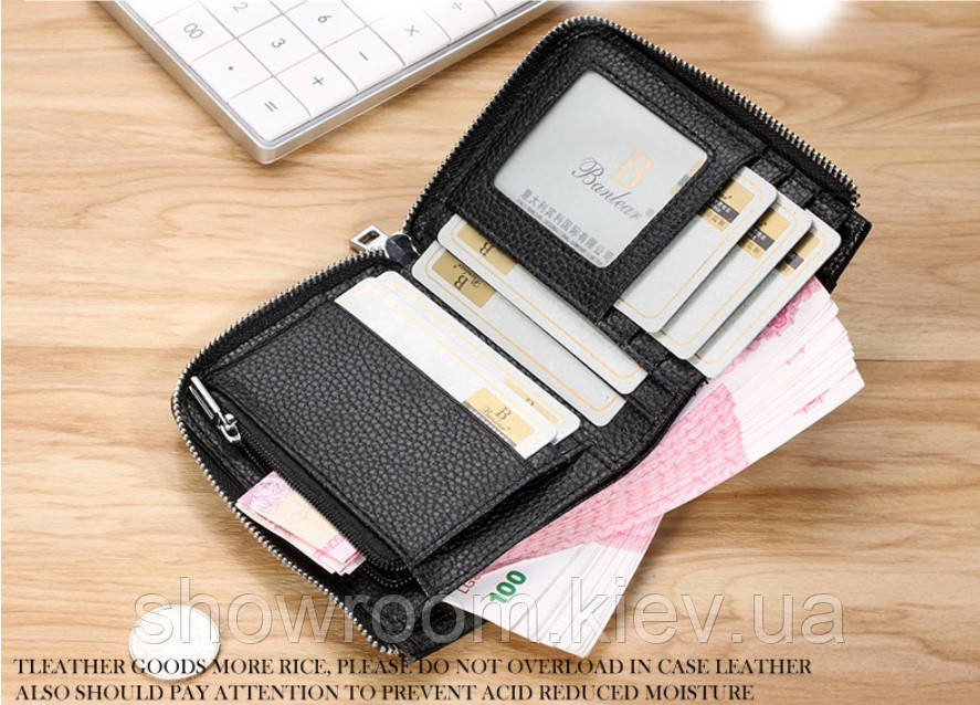 Чоловічий шкіряний гаманець Leather Collection (2769) Київ - фото 4