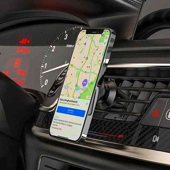 Автомобільний тримач кріплення підставка для телефону смартфону HOCO CA81 Ligue на вент решітку магнітний колір чорний Одеса