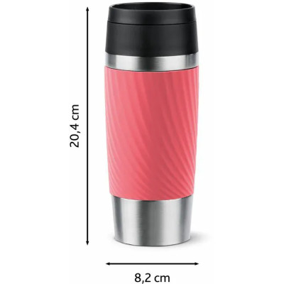 Термокружка Tefal Travel Mug Classic Twist, 360мл, нержавіюча сталь, кораловий (N2024410) Винница - изображение 4