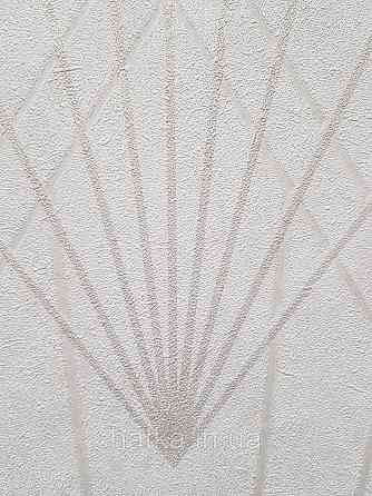 Шпалери вінілові на флізеліні Sintra Simmetria геометрія фігури смуги бежеві золотисті 524428 Київ