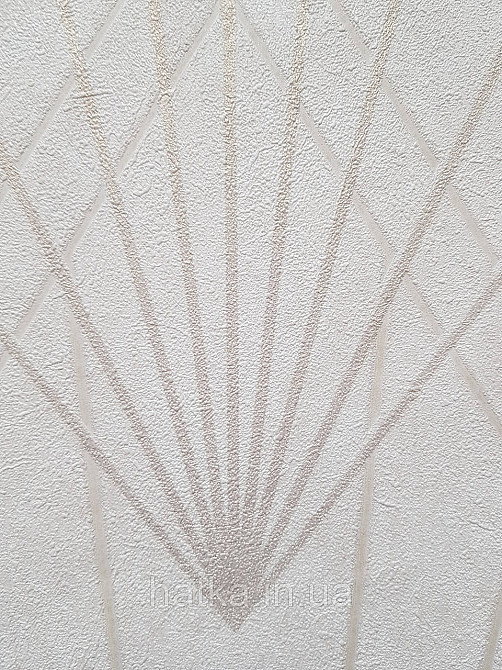 Шпалери вінілові на флізеліні Sintra Simmetria геометрія фігури смуги бежеві золотисті 524428 Київ - фото 2