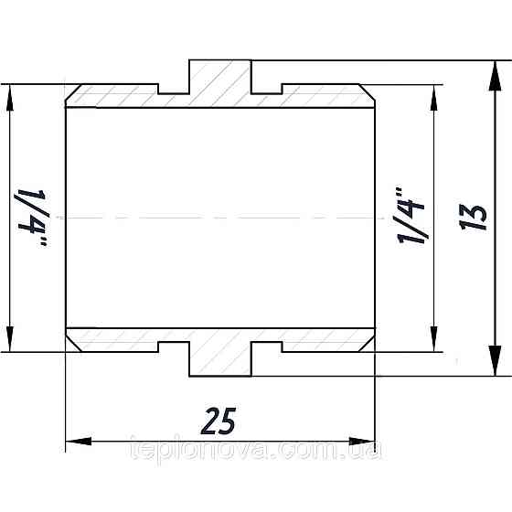 Ниппель 1/4″НН латунный LN112S OPTIMUM Черновцы