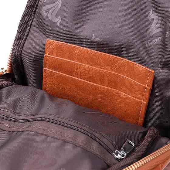 Стильная женская слинг сумка через плечо из экокожи Рыжий (Vintage) Киев