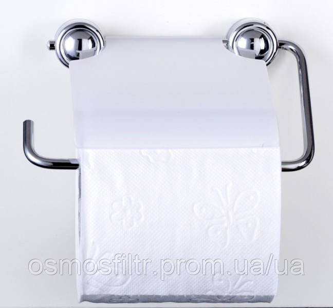 Тримач для туалетного паперу Axentia Атлантік настінний сталь білий пластик хром 15х13х3 см (280030) Київ - фото 1