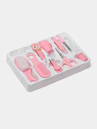 Набор для новорожденных, маникюрный 10 предметов : расческа, ножницы,кусачки,пилочка,пипетка для детей,розовый Каменец-Подольский
