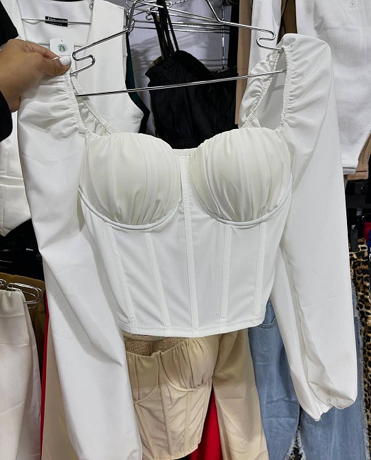 Жіночий базовий топ з імітацією корсету софт Одеса - фото 1