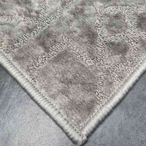 Набір килимків для ванної кімнати 2шт 50*80см+40*50см U-виріз Ромб Smile світло-сірий поліпропілен Дариана Житомир