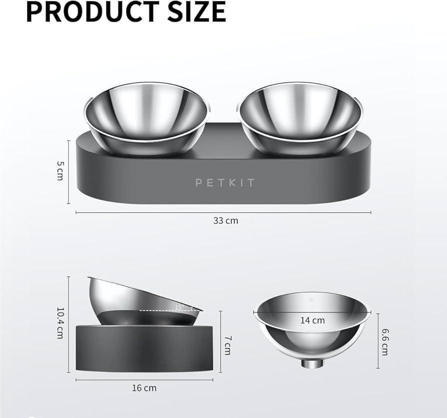 Миска Petkit Fresh Nano-Metal Pet/Cat Two Bowl Stand (P5201) ( ABS (без BPA), нержавіюча сталь ) Харьков - изображение 1