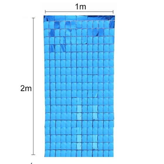 Дождик для фотозоны кубиками 2 м на 1 м синий Киев