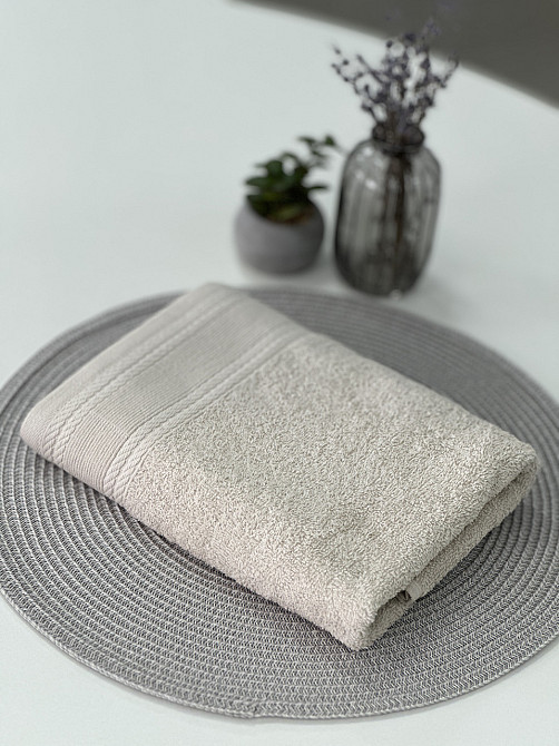 Махровий рушник IDEAL TEXTILE Легкий бриз 70х140 см 450 г/м2 100% бавовна Бежевий Чернівці - фото 1