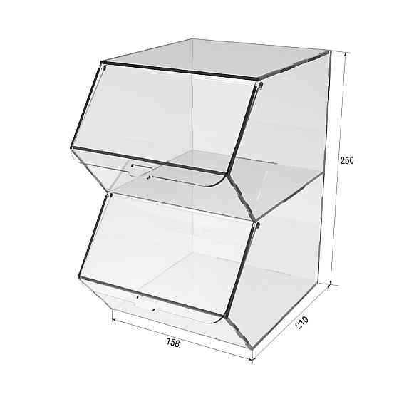 Диспенсер EKOSTAR вертикальный для мармеладов, снеков, орехов 2 ячейки Киев