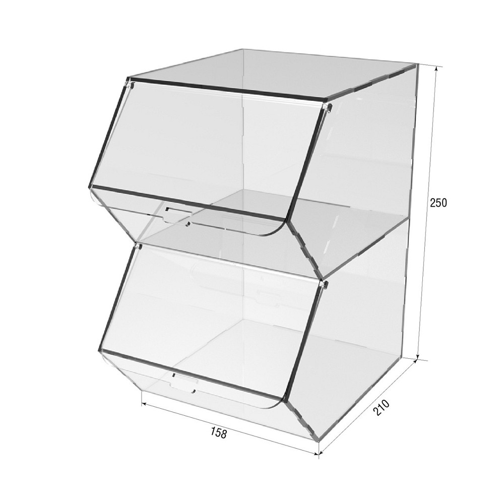 Диспенсер EKOSTAR вертикальный для мармеладов, снеков, орехов 2 ячейки Киев - изображение 4