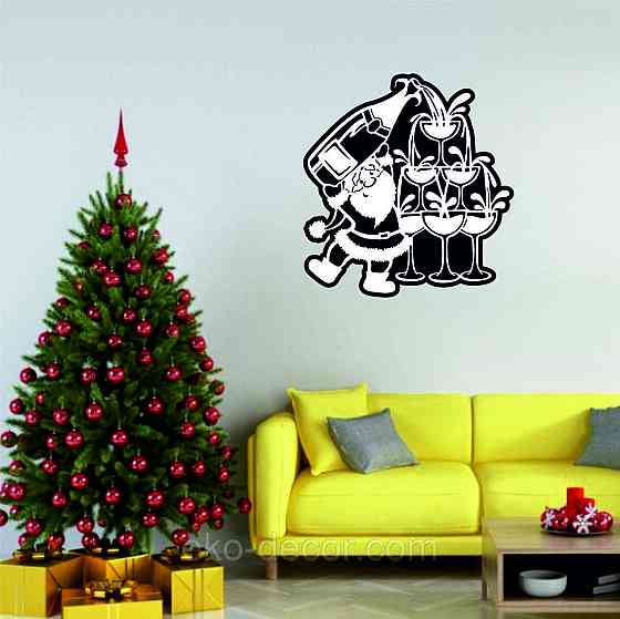 Декоративное настенное Панно «Дед Мороз», Декор на стену Киев