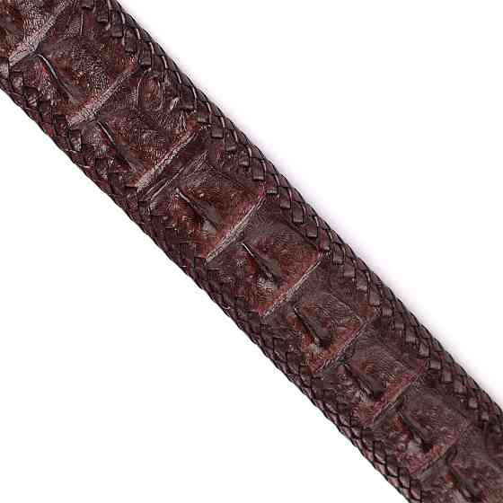 Ремень-автомат CROCODILE LEATHER 18171 из натуральной кожи крокодила Коричневый Киев